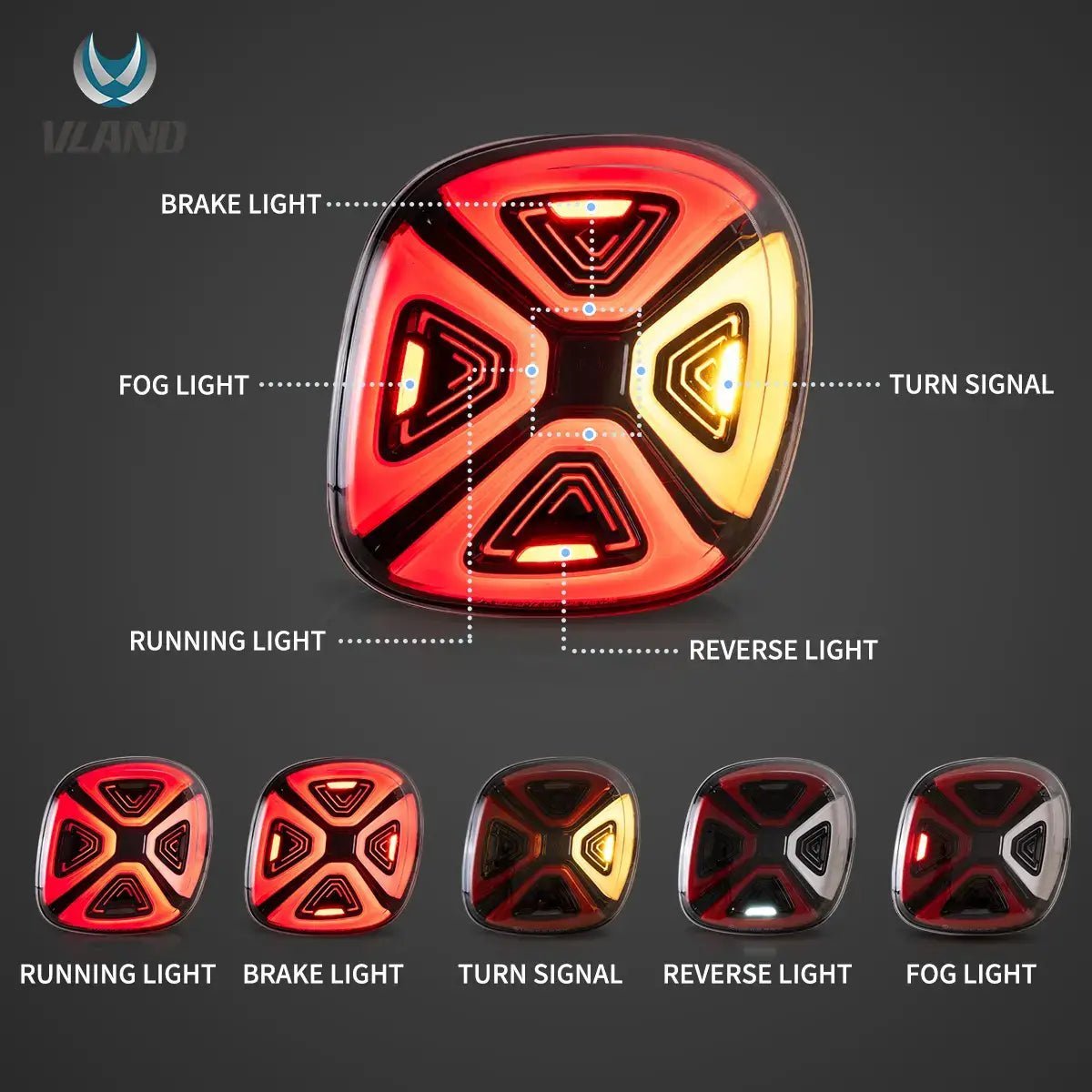 15-19 Benz Smart 453 Fortwo / Forfour Vland LED Tail Lights With Dynamic Welcome Lighting - Image 5