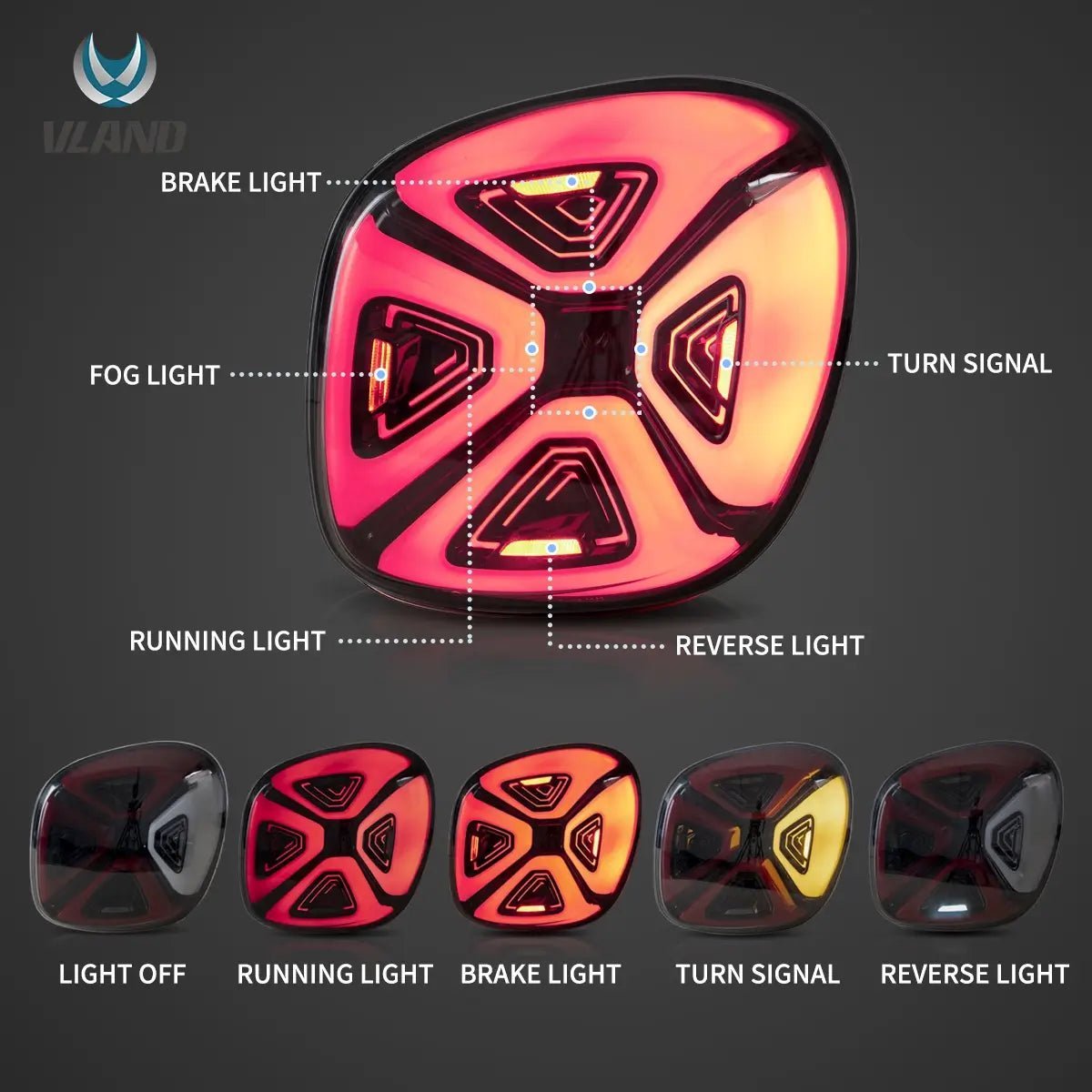 15-19 Benz Smart 453 Fortwo / Forfour Vland LED Tail Lights With Dynamic Welcome Lighting - Image 6