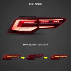 20-23 Volkswagen Golf MK8 Hatchback Vland LED Tail Lights With Sequential Amber Turn Signal (IQ Styles) - Image 2