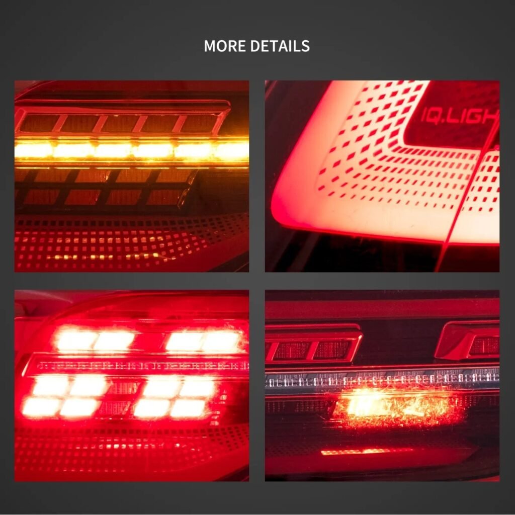 20-23 Volkswagen Golf MK8 Hatchback Vland LED Tail Lights With Sequential Amber Turn Signal (IQ Styles)
