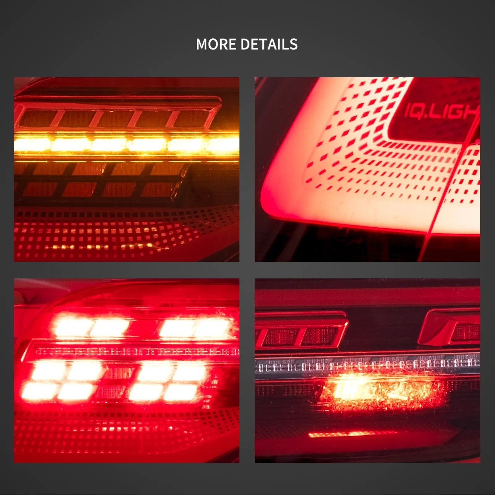 20-23 Volkswagen Golf MK8 Hatchback Vland LED Tail Lights With Sequential Amber Turn Signal (IQ Styles) - Image 6