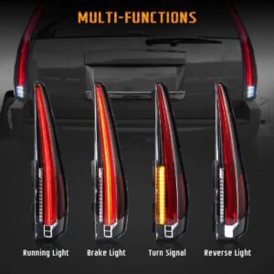 07-14 GMC Yukon Chevrolet Tahoe Suburban 3th Gen (GMT900) Vland LED Tail Lights with Sequential Turn Signal - Image 10