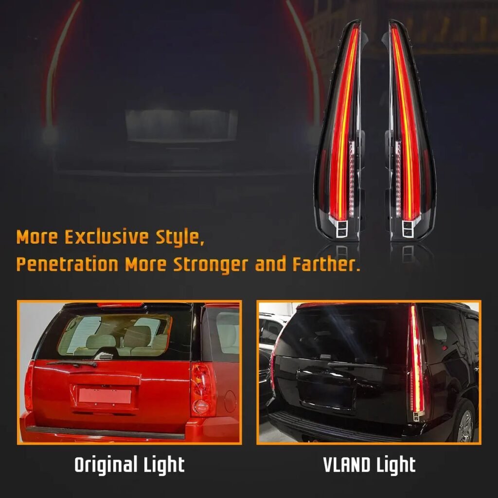 07-14 GMC Yukon Chevrolet Tahoe Suburban 3th Gen (GMT900) Vland LED Tail Lights with Sequential Turn Signal