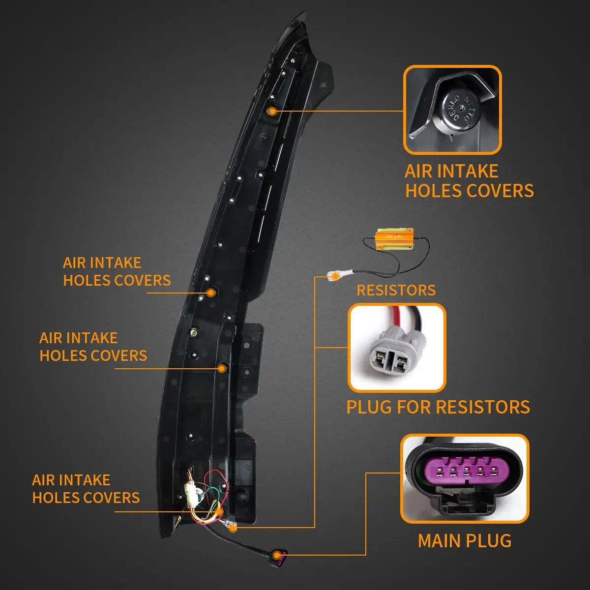 07-14 GMC Yukon Chevrolet Tahoe Suburban 3th Gen (GMT900) Vland LED Tail Lights with Sequential Turn Signal - Image 7