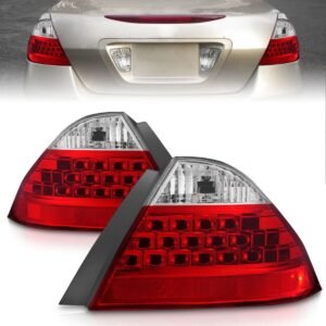 Honda Accord 06-07 4DR Tail Lights Red/Clear - Image 1