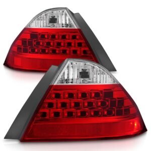 Honda Accord 06-07 4DR Tail Lights Red/Clear - Image 6