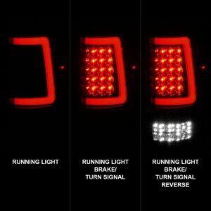 Ford F-150 04-08 Led Tail Lights Black Housing Smoke Lens With C Light Bar - Image 7