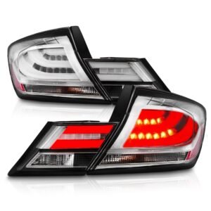 Honda Civic 13-15 4DR Led Tail Lights Chrome - Image 5