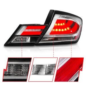 Honda Civic 13-15 4DR Led Tail Lights Chrome - Image 2