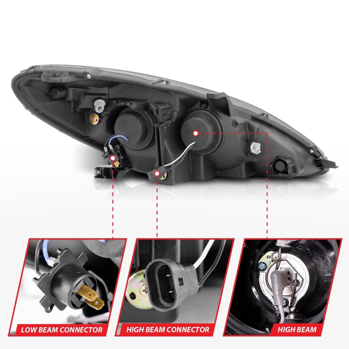 Lexus ES 300 02-03 / ES 330 04 Projector Headlights Chrome - Image 5