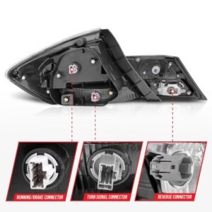 Honda Civic 13-15 4DR Led Tail Lights Chrome - Image 4