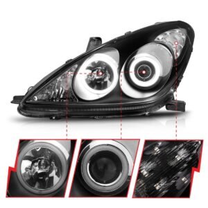 Lexus ES 300 02-03 / ES 330 04 Projector Headlights Black - Image 2