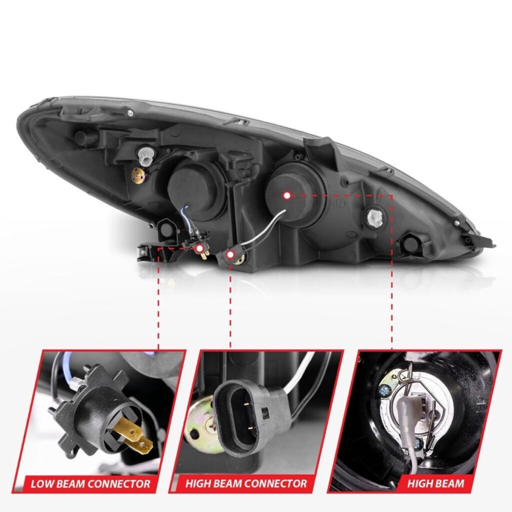 Lexus ES 300 02-03 / ES 330 04 Projector Headlights Black
