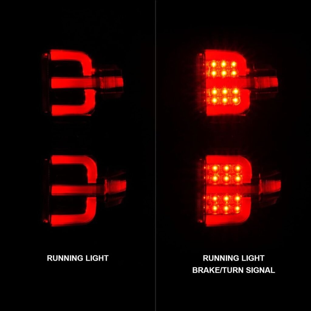 Chevy Silverado 14-18 1500 / 15-19 2500hd/3500hd / GMC Sierra 15-19 2500hd/3500hd Tail Lights Black Clear
