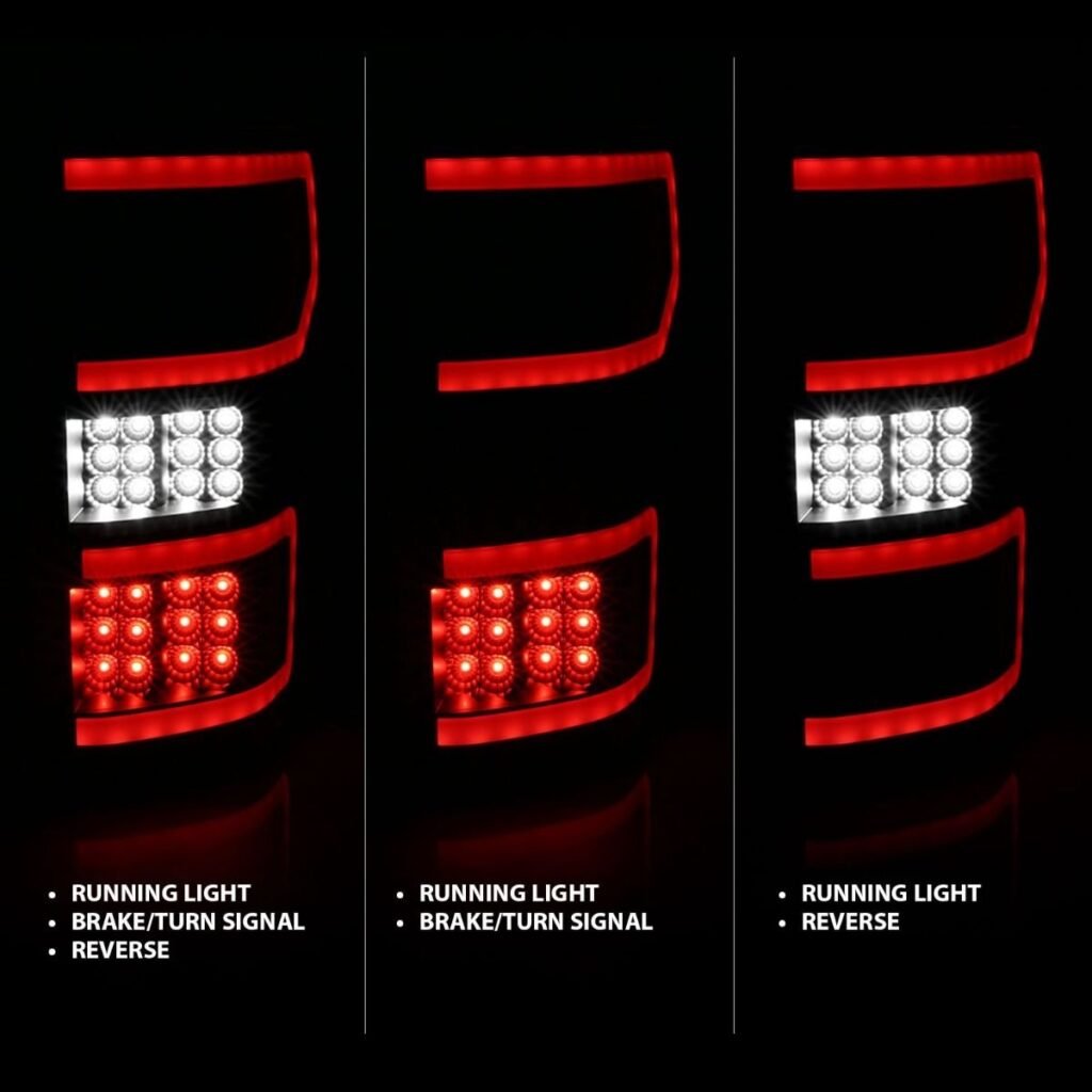 Ford F-150 18-20 Full Led Taillights W/ Black Housing