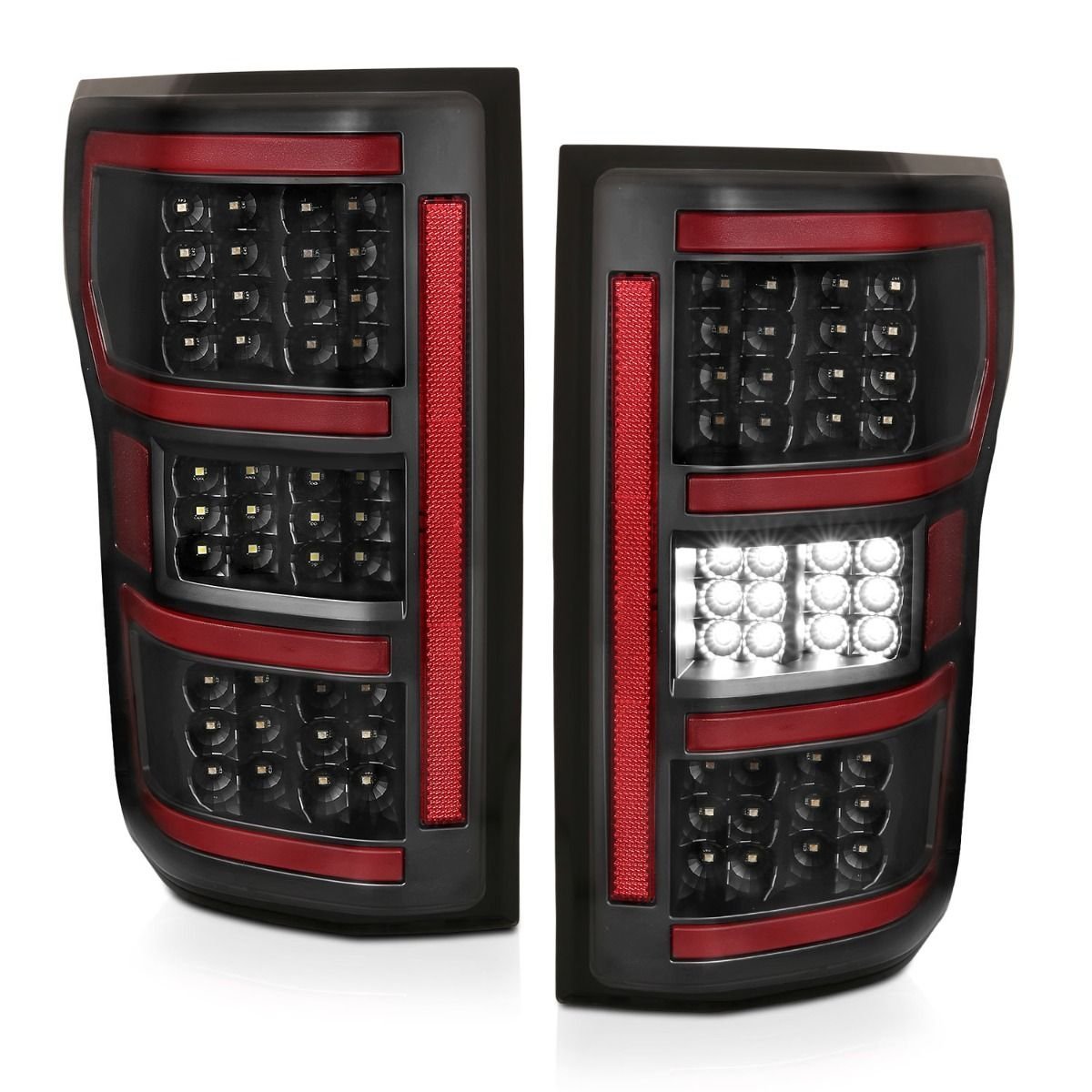 Ford F-150 18-20 Full Led Taillights W/ Black Housing - Image 3
