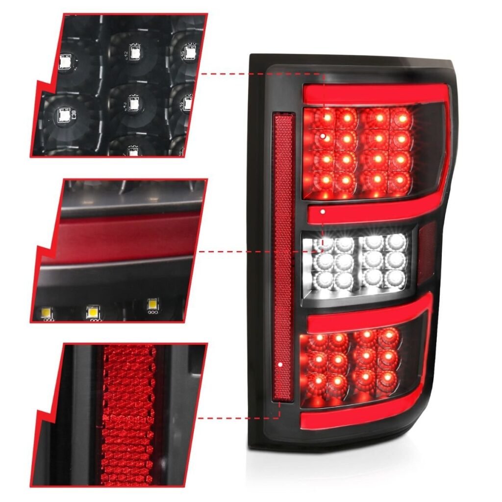 Ford F-150 18-20 Full Led Taillights W/ Black Housing