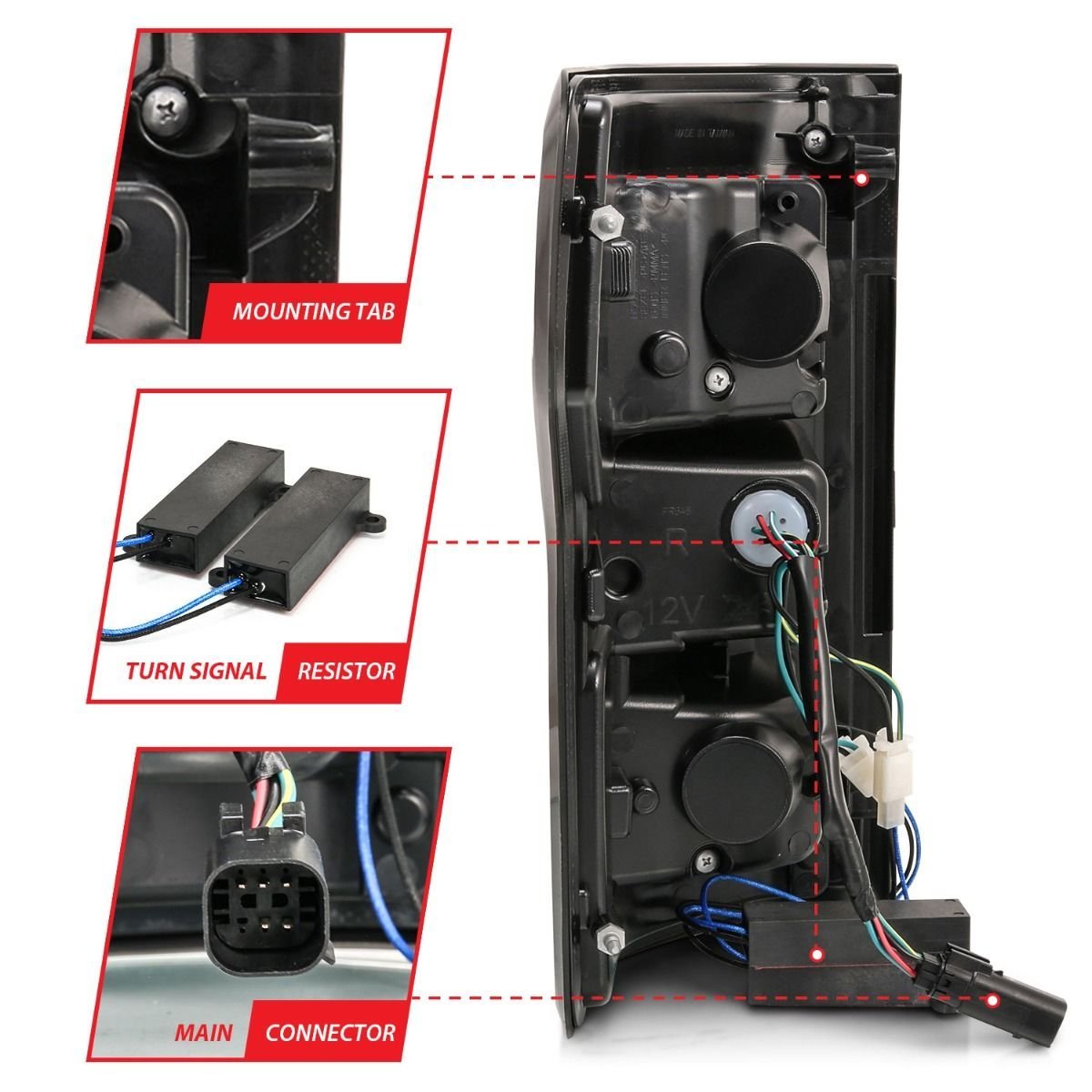 Ford F-150 18-20 Full Led Taillights W/ Black Housing - Image 6