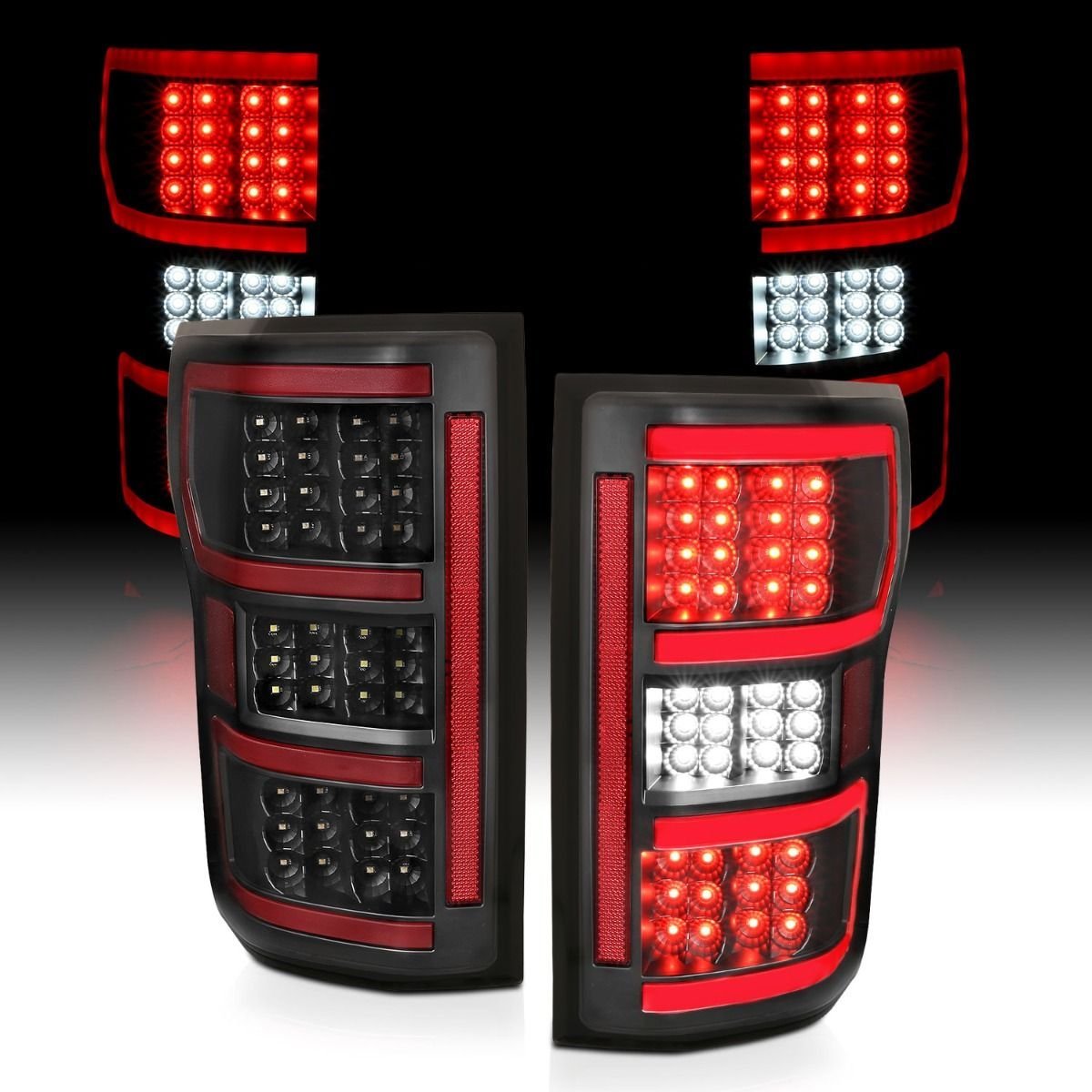 Ford F-150 18-20 Full Led Taillights W/ Black Housing - Image 8
