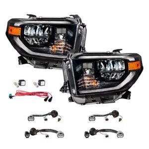 2014-2021 Toyota Tundra LED Reflector Headlights (pair) - Image 7