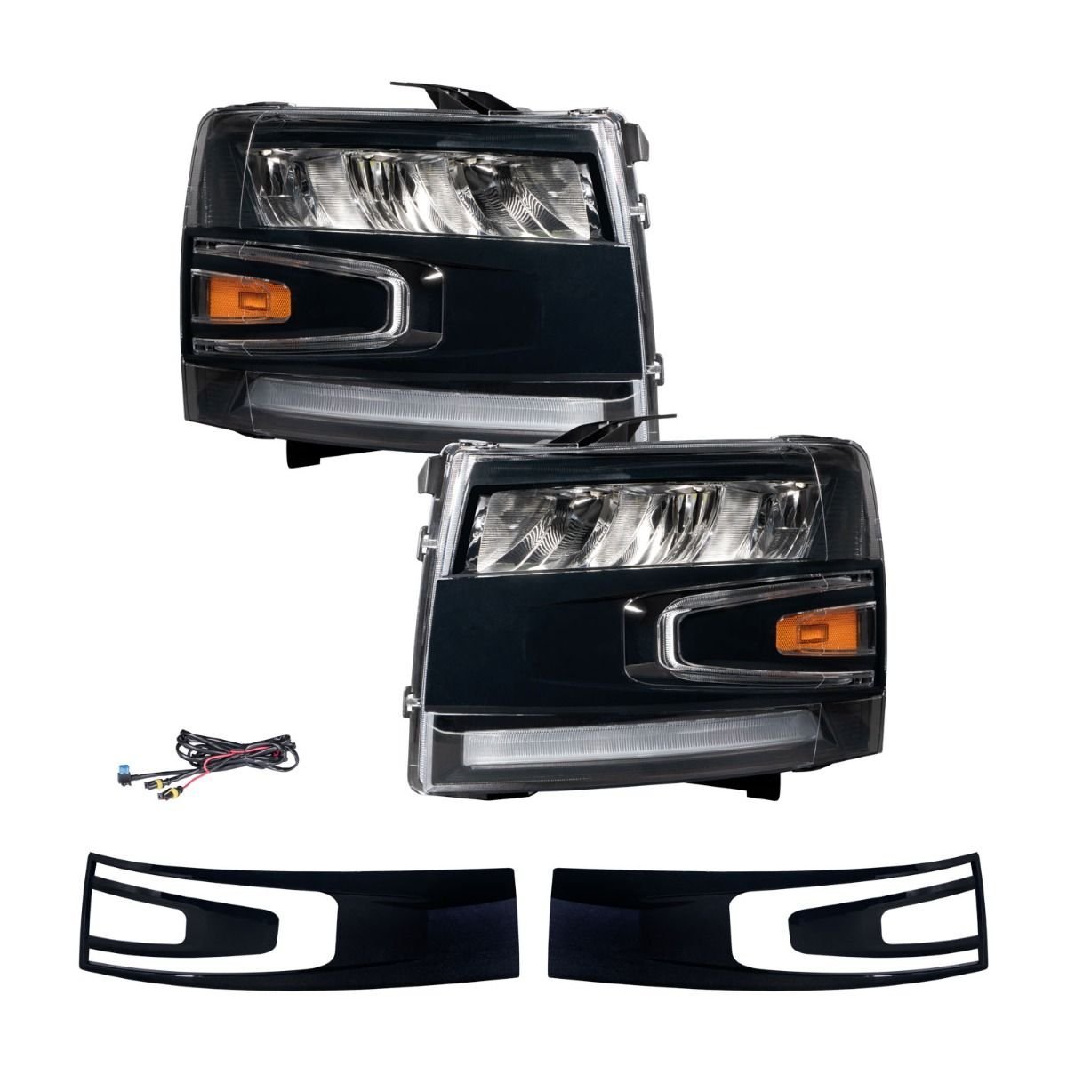 2007-2013 Chevrolet Silverado LED Reflector Headlights (pair) - Image 7