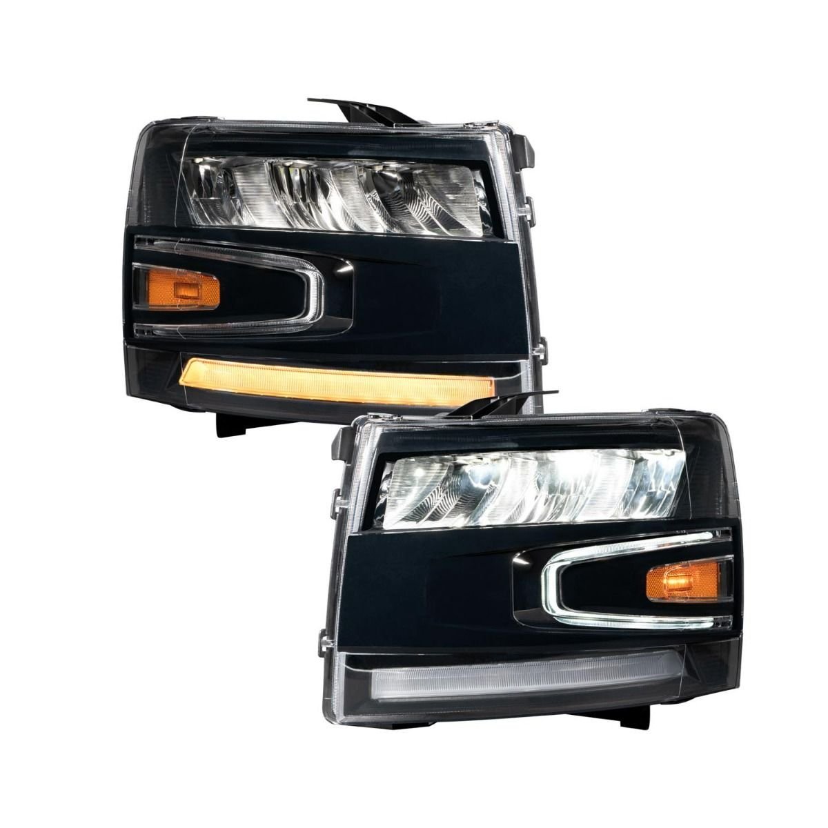 2007-2013 Chevrolet Silverado LED Reflector Headlights (pair) - Image 1