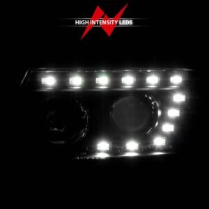 Hyundai Santa FE 07-12 Projector Led Block Headlights Black - Image 6