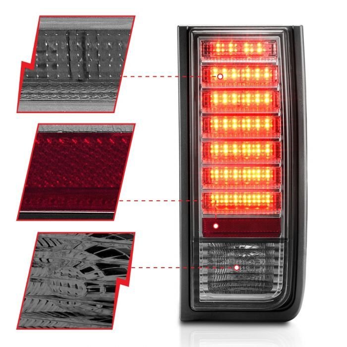 Hummer H2 SUV 03-09 Led Tail Lights Smoke