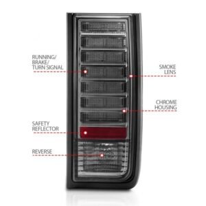 Hummer H2 SUV 03-09 Led Tail Lights Smoke - Image 3