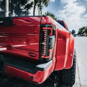 Ford Super Duty 20-22 (Replaces OEM LED) Tail Lights OLED in Dark Red Smoked - Image 1