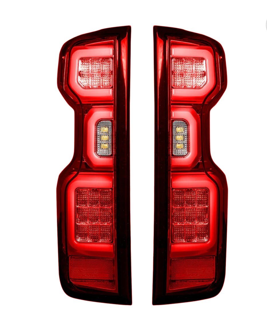Chevy Silverado 1500 19-23 (Replaces OEM LED Tail Lights ONLY) Tail Lights OLED Red - Image 1
