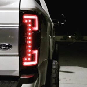 Ford Super Duty 20-22 (Replaces OEM LED) Tail Lights OLED in Dark Red Smoked - Image 2