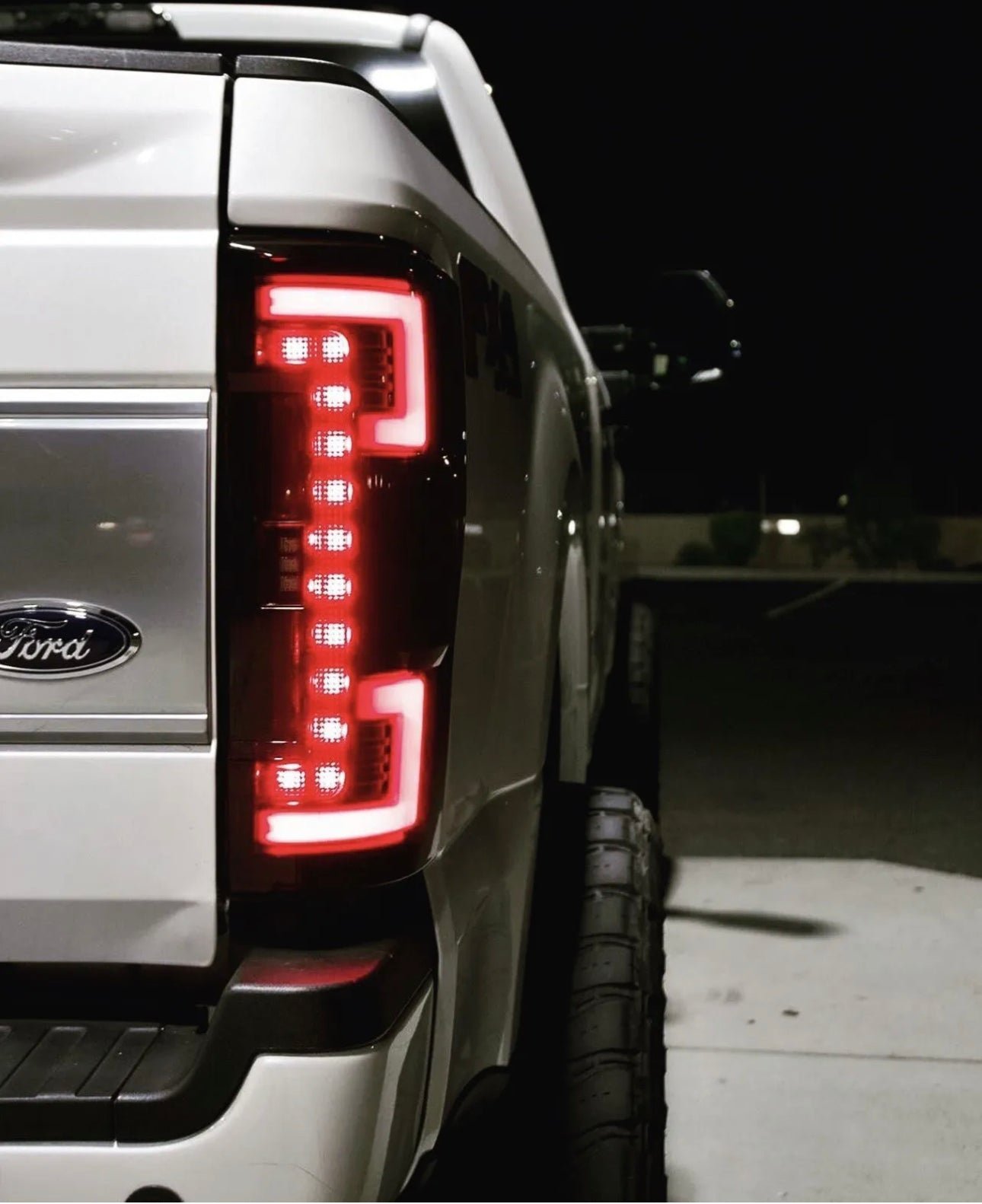 Ford Super Duty 20-22 (Replaces OEM LED) Tail Lights OLED in Dark Red Smoked - Image 2