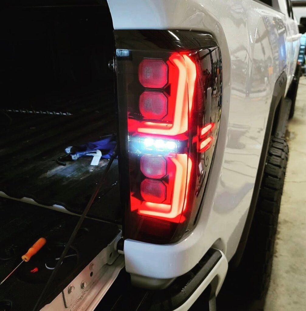 Fits GMC Sierra 1500 2019-21/2500 3500 20-21 Replaces OEM LED Tail Lights Smoked