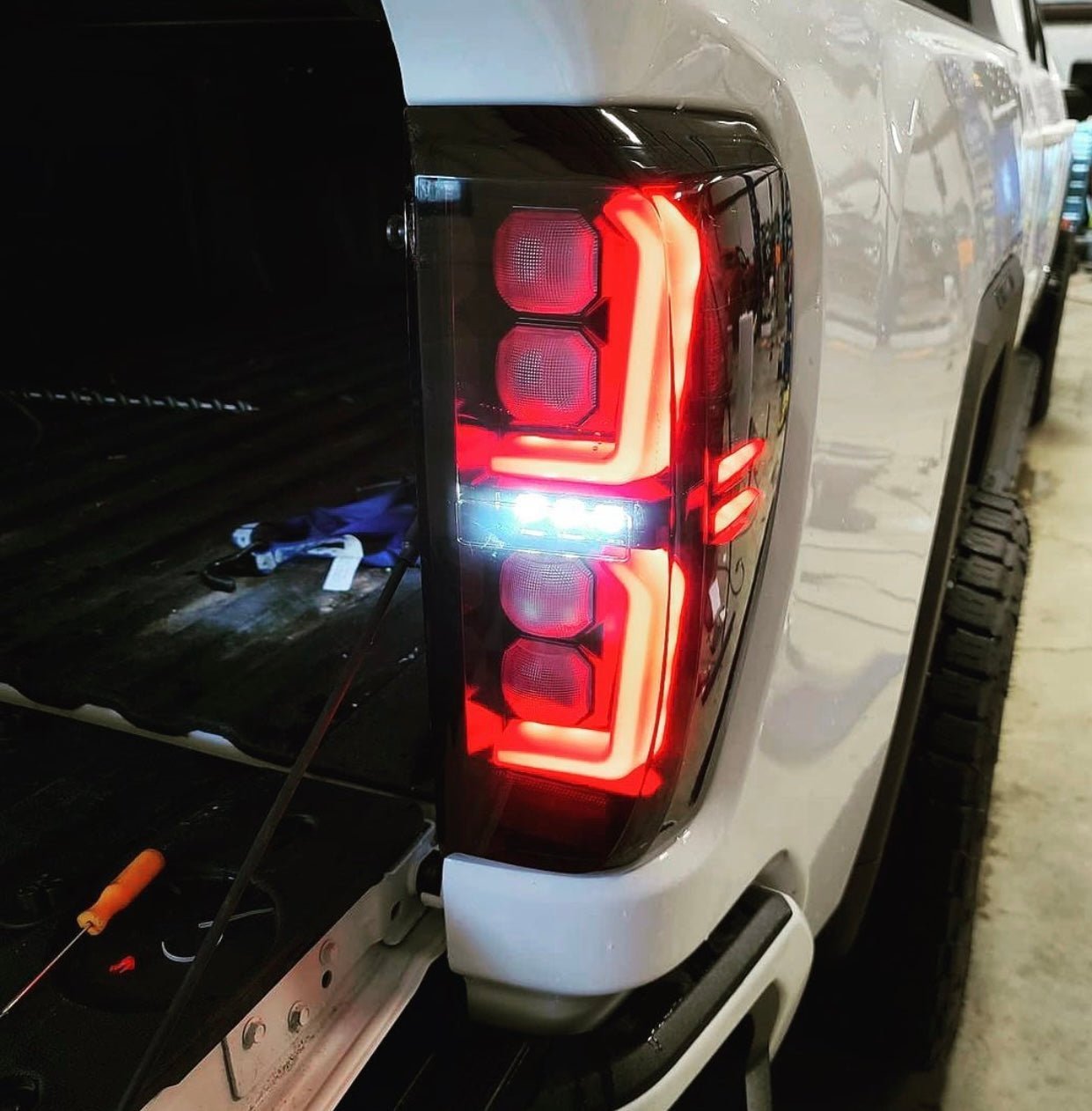 Fits GMC Sierra 1500 2019-21/2500 3500 20-21 Replaces OEM LED Tail Lights Smoked - Image 9