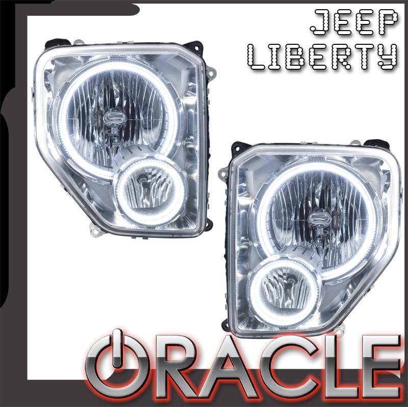 Oracle Lighting 2008-2012 Jeep Liberty Pre-assembled SMD Halo Headlights