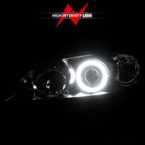 Mazda 3 04-08 4dr Projector Headlights Black W/ Rx Halo - Image 6