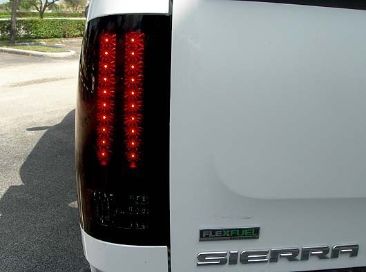 GMC Sierra 07-13 Tail Lights LED in Smoked