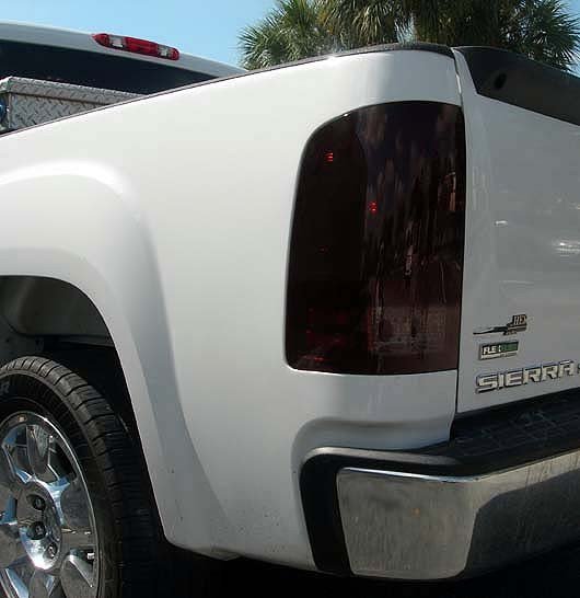 GMC Sierra 07-13 Tail Lights LED in Dark Red Smoked