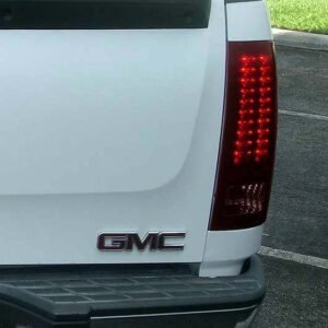 GMC Sierra 07-13 Tail Lights LED in Dark Red Smoked - Image 4