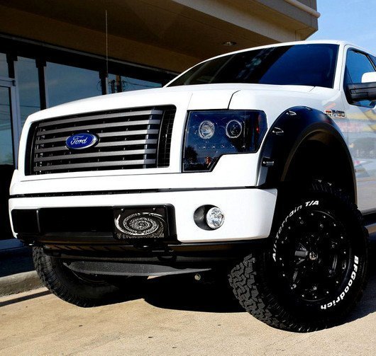 Ford F150 & Raptor 09-14 Projector Headlights CCFL Halos & DRL Smoked/Black