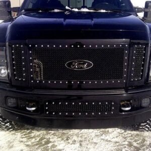 Ford Super Duty 08-10 Projector Headlights CCFL Halos/DRL Smoked/Black - Image 3