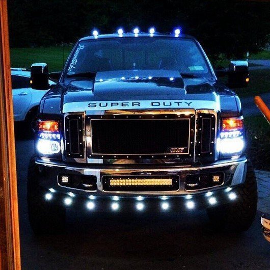 Ford Super Duty 08-10 Projector Headlights CCFL Halos/DRL Smoked/Black