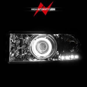 Dodge Ram 1500 94-01 / Ram 2500/3500 94-02 /Ram Sport Model 94-98 Projector Headlights Chrome W/ Rx Halo - Image 6