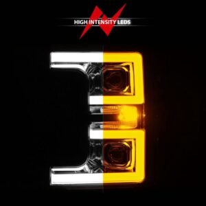 Ford F-250/F350/F450 17-19 Full Led Projector Switchback Plank Headlights Chrome - Image 6