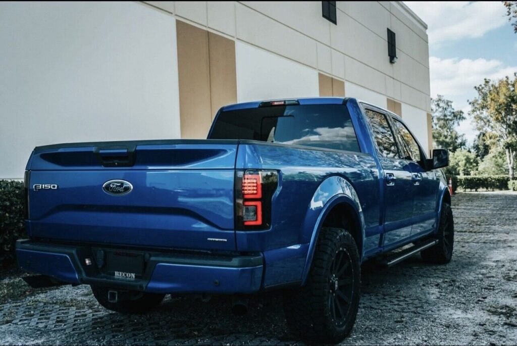 Fits Ford F150 18-20 (Replaces OEM Halogen) OLED tail Lights Red Smoke By RECON