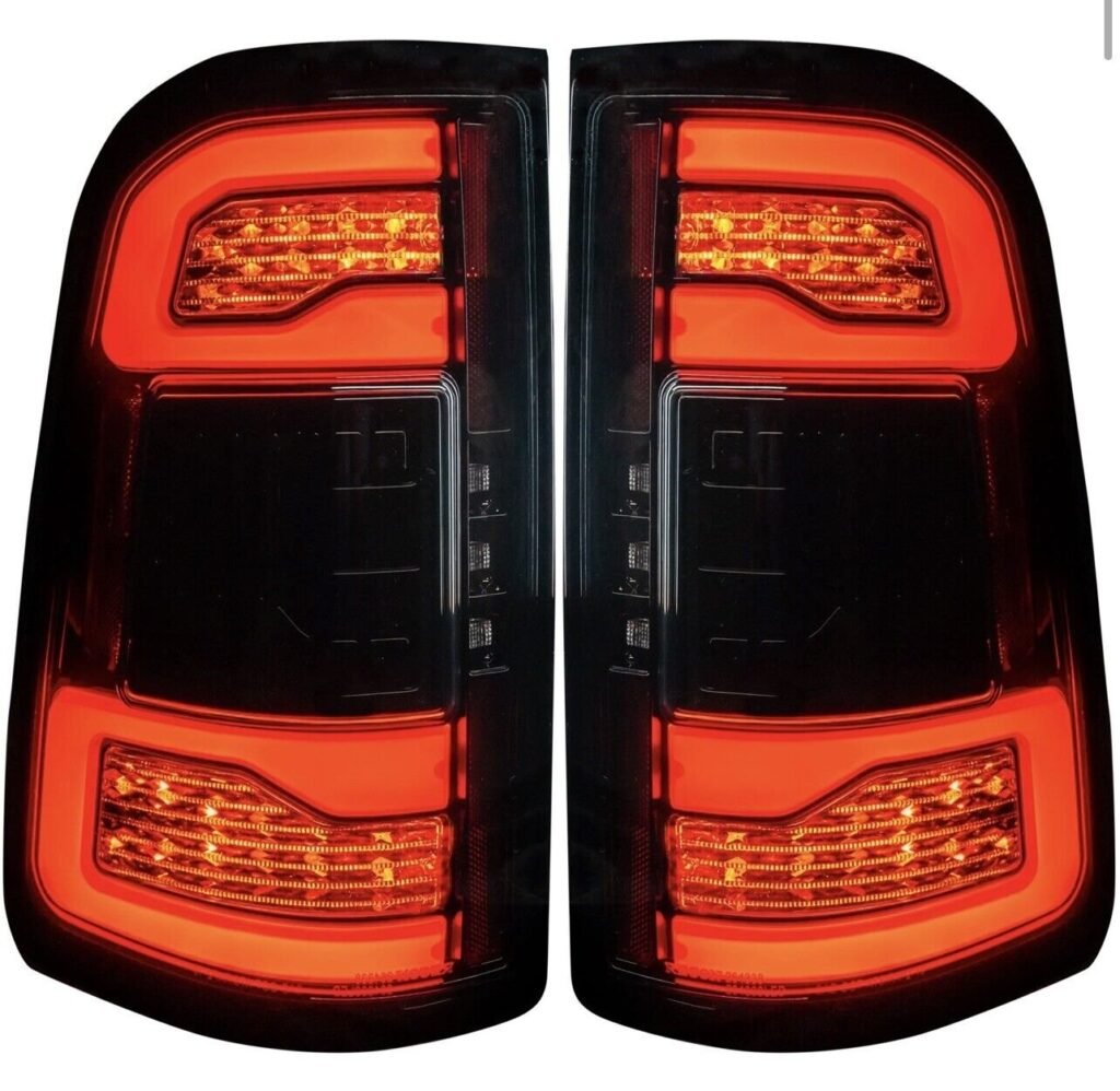 19-21Fits Dodge Ram 1500 OLED Tail Lights Scanning Turn Signal No Sensor Smoked