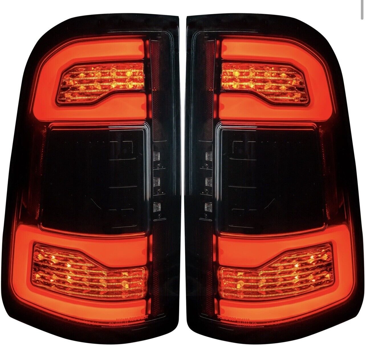 19-21Fits Dodge Ram 1500 OLED Tail Lights Scanning Turn Signal No Sensor Smoked - Image 2