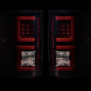 Fits Ford F150 18-20 (Replaces OEM Halogen) OLED tail Lights Red Smoke By RECON - Image 5
