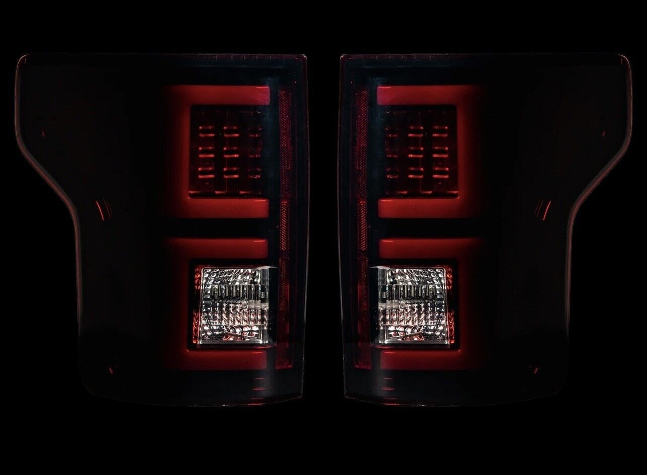 Fits Ford F150 18-20 (Replaces OEM Halogen) OLED tail Lights Red Smoke By RECON - Image 5